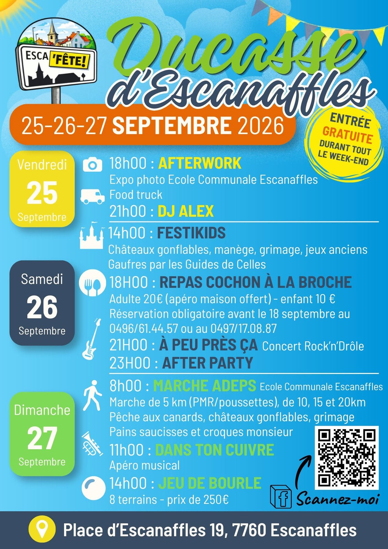 Affiche complète de Ducasse d'Escannafles