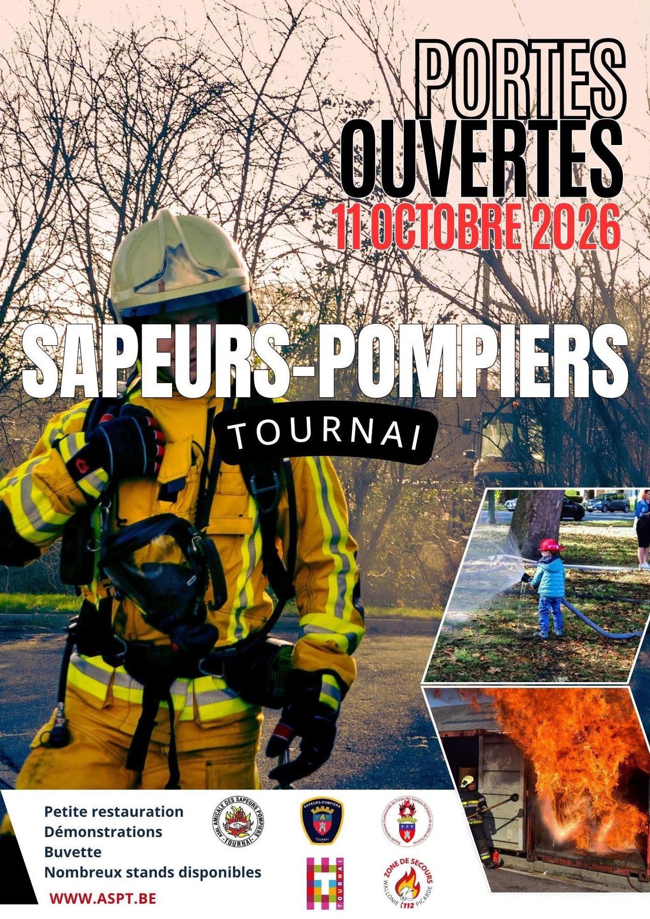 Affiche complète de Portes ouvertes des pompiers de Tournai