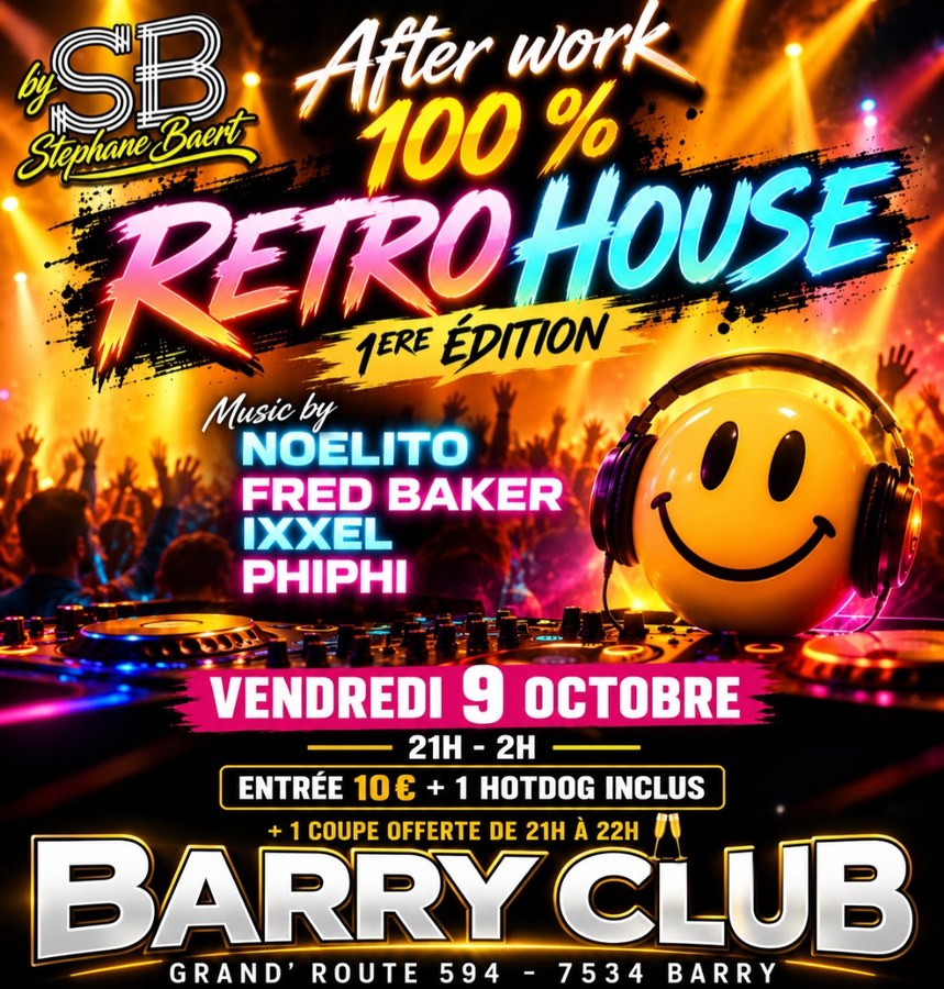 Affiche de Retro house afterwork